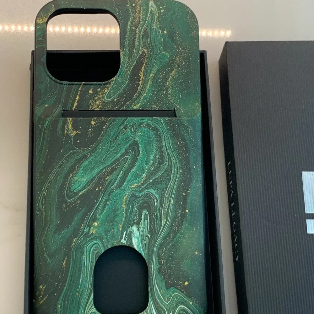 Apogee cell phone case: iphone 13 Pro Max, emerald marble-New in box